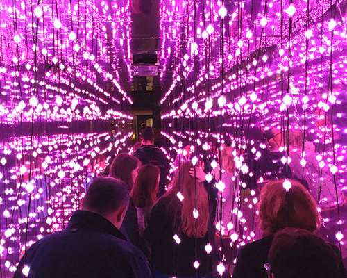 3D light walk installation immerses visitors in jena, germany