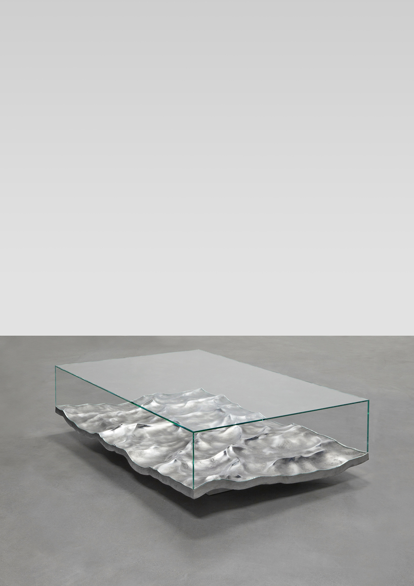 mathieu lehanneur liquid marble aluminium tables carpenters workshop gallery designboom