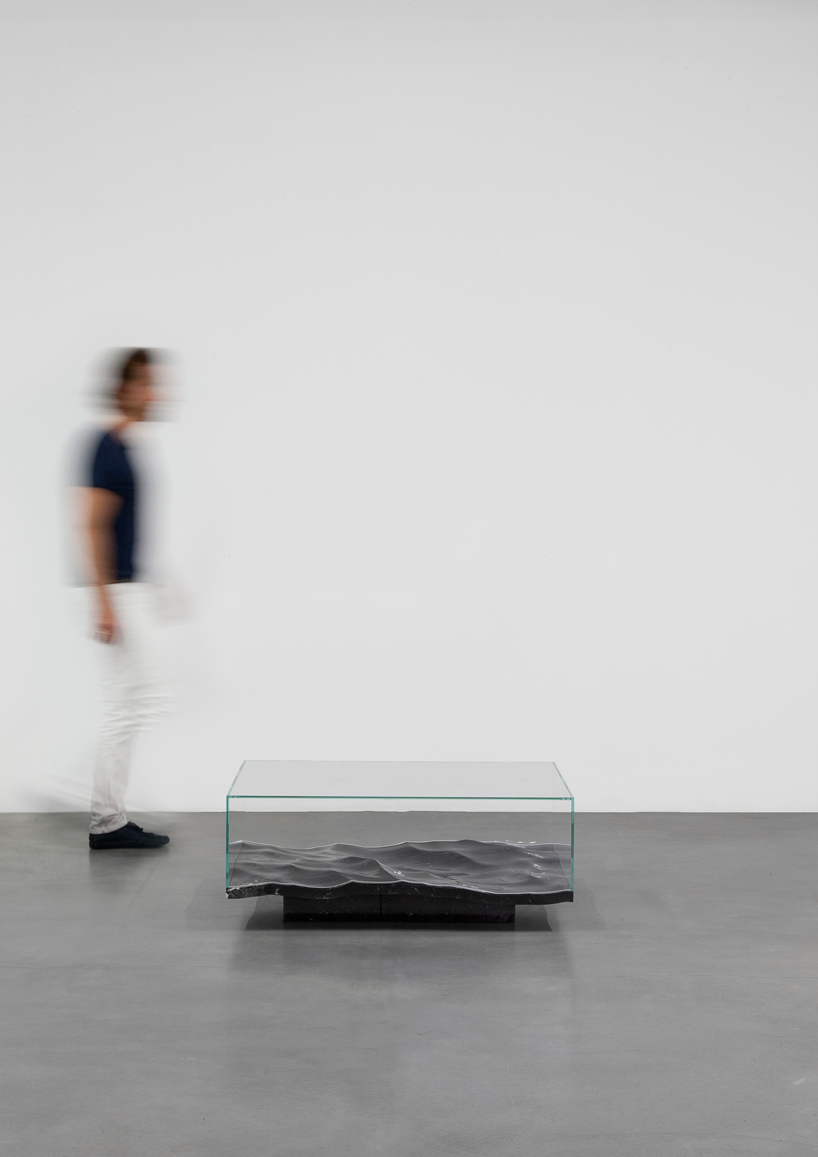 mathieu lehanneur liquid marble aluminium tables carpenters workshop gallery designboom