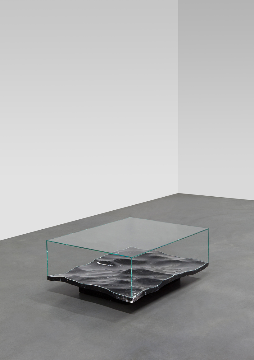 mathieu lehanneur liquid marble aluminium tables carpenters workshop gallery designboom