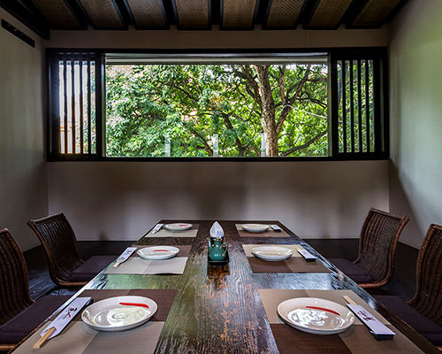 makoto japanese restaurant designed by NH VILLAGE architects in hanoi
