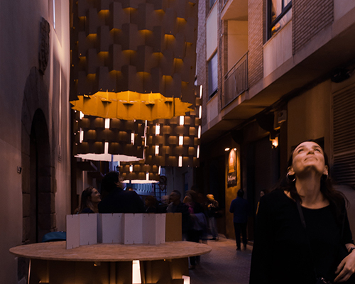 nituniyo + memosesmas craft cardboard lanterns to float above the streets of castellón
