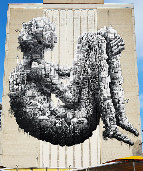 phlegm's enormous toronto mural breathes new life into yonge & st. clair