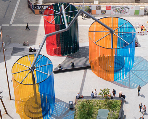 polylester creates an oasis of colorful curtains in the heart of utrecht