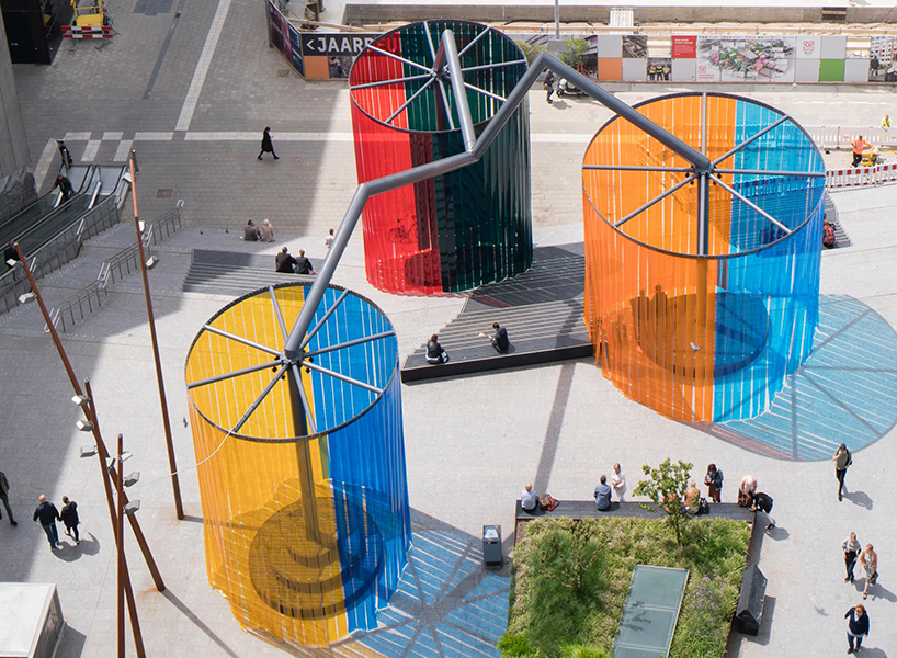 polylester creates an oasis of colorful curtains in the heart of utrecht
