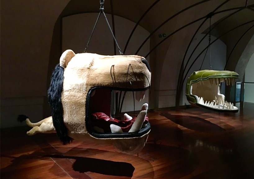 porky hefer suspends animal-cocoons at london design biennale