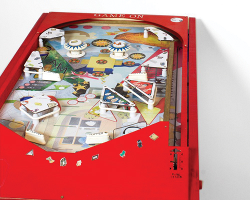 sabrina morreale's pinball machine contains an architectural landscape