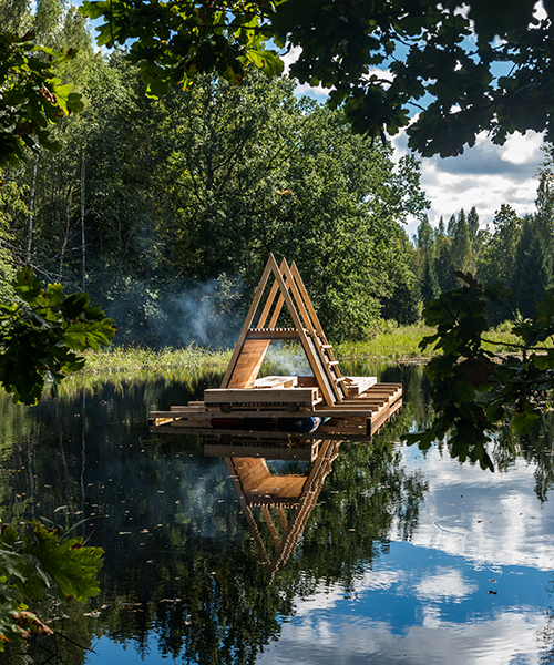 students build floating structures for a seasonally-flooded area in estonia