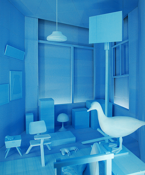 studio makkink & bey builds blue foam diorama at the london design biennale