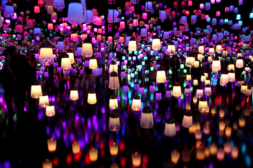 teamlab forest of resonating lamps maison et objet paris installation designboom