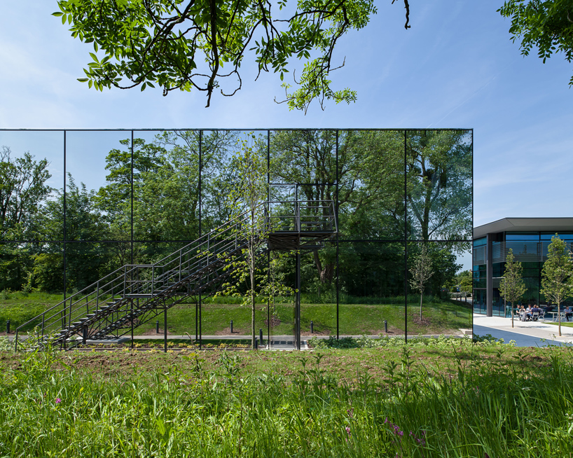 wilkinson eyre adds to dyson campus with mirrored research and development building