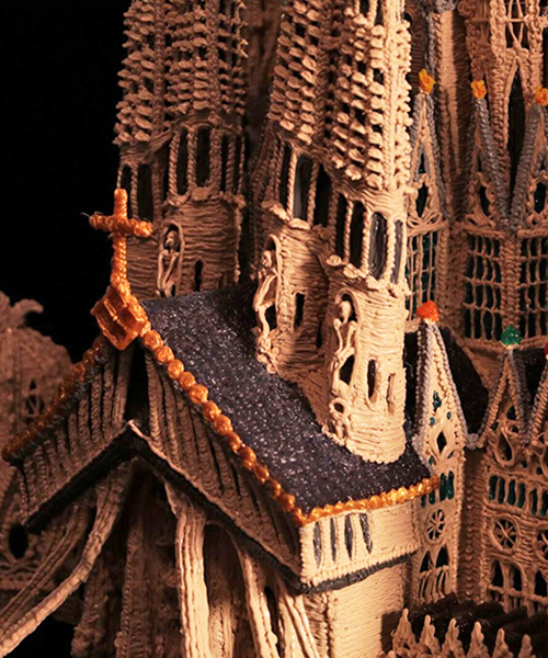 meticulous scale model of gaudi's sagrada familia rendered using 3Doodler PRO