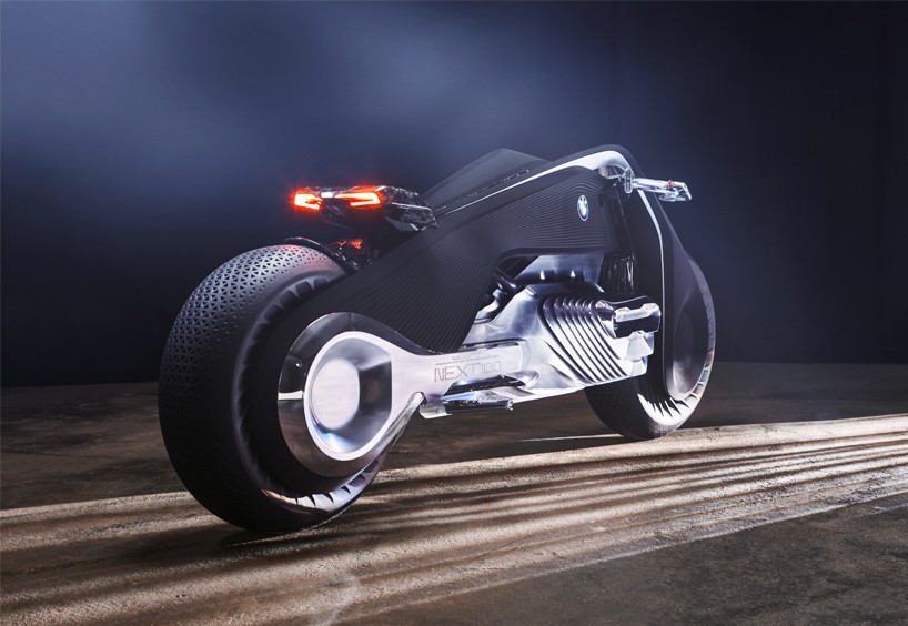 the BMW VISION NEXT 100 motorcycle presented in LA