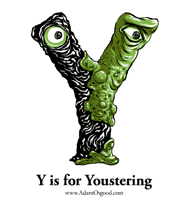 adam osgood dresses up the alphabet in spooky costumes