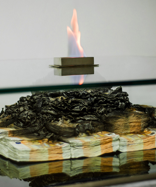 amarist studio combusts money for 'too much? II' coffee table