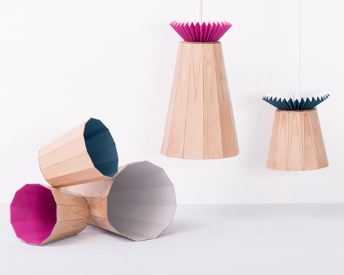 another studio handcrafts 'yoke, ruffle, peak and puff' pendant lights