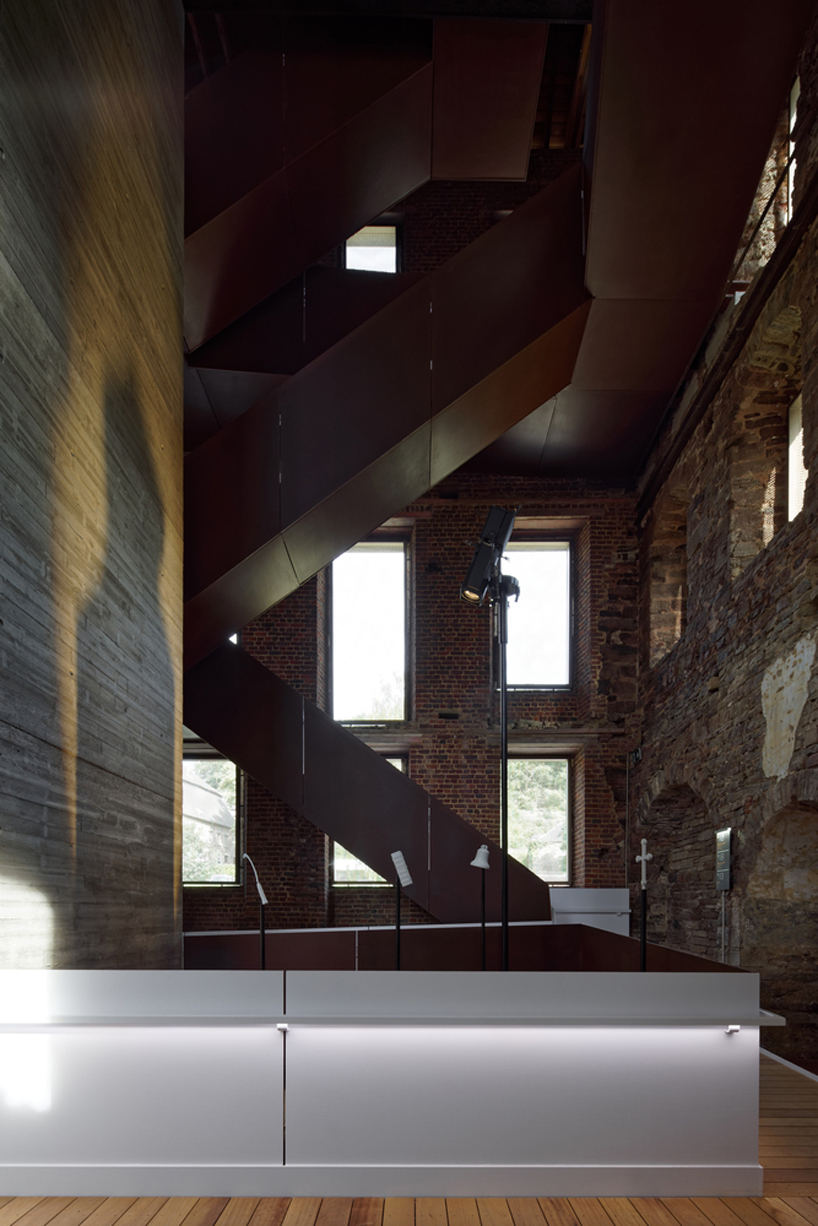 binario architectes villers abbey visitor center belgium designboom