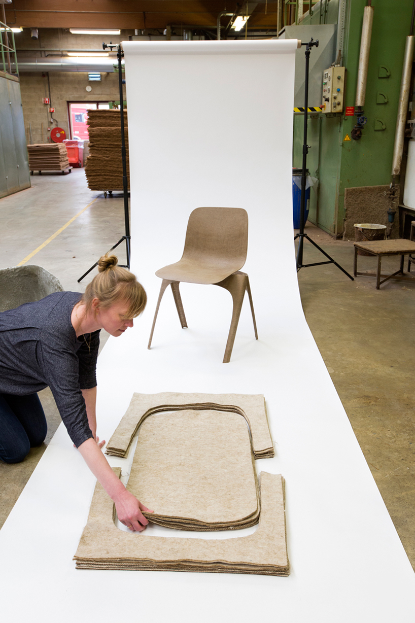 christien meindertsma flax chair dutch design week 2016 designboom