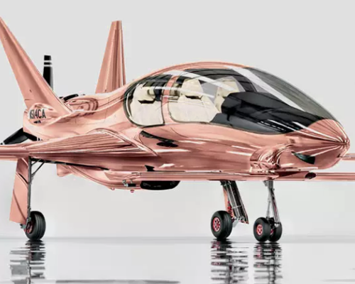 cobalt valkyrie X is a rose gold private airplane