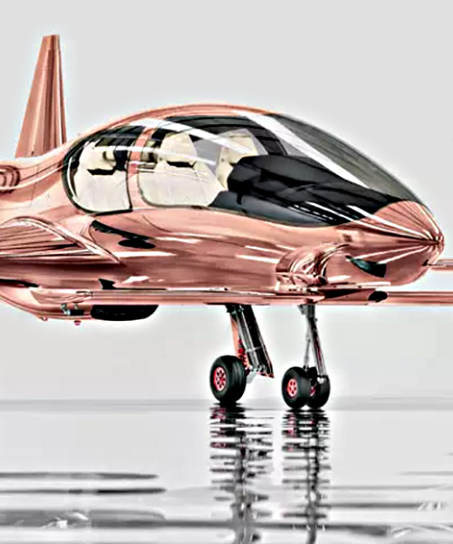 cobalt valkyrie X is a rose gold private airplane