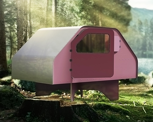 duffy london's flat-packed shelter can be used for disaster relief, first-aid or glamping