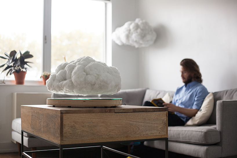 floating cloud speaker creates a levitating lightning storm in your home