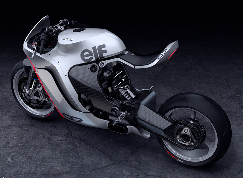 huge moto mono racer: an aggressive yet refined motorcycle