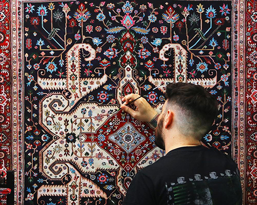 jason seife's hand-painted persian carpets are impossibly ornate