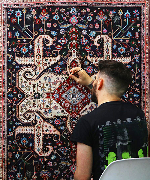 jason seife's hand-painted persian carpets are impossibly ornate