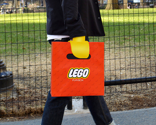 this shopping bag turns human hands into LEGO claws