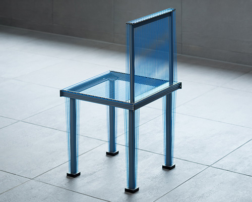 kazuhiro yamanaka creates colorful tennis-strings interior collection