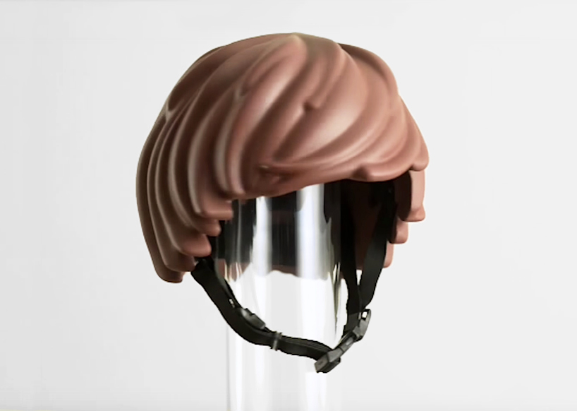 LEGO-shaped safety gear literally you helmet hair