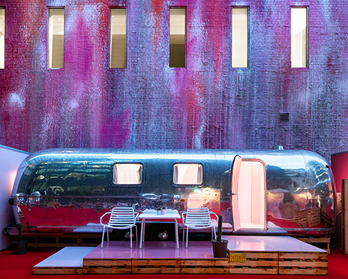 'notel' hosts guests in chrome airstream trailers on top of a melbourne parking lot