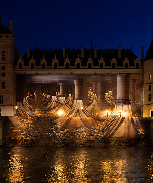 pierre delavie turns paris' conciergerie into a monumental optical illusion