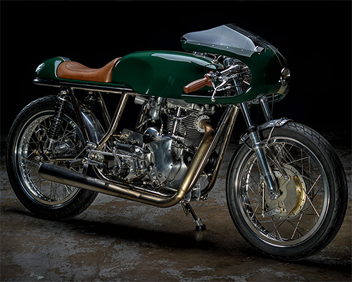 revival cycles rickman velocette motorcycle is a pristine café racer