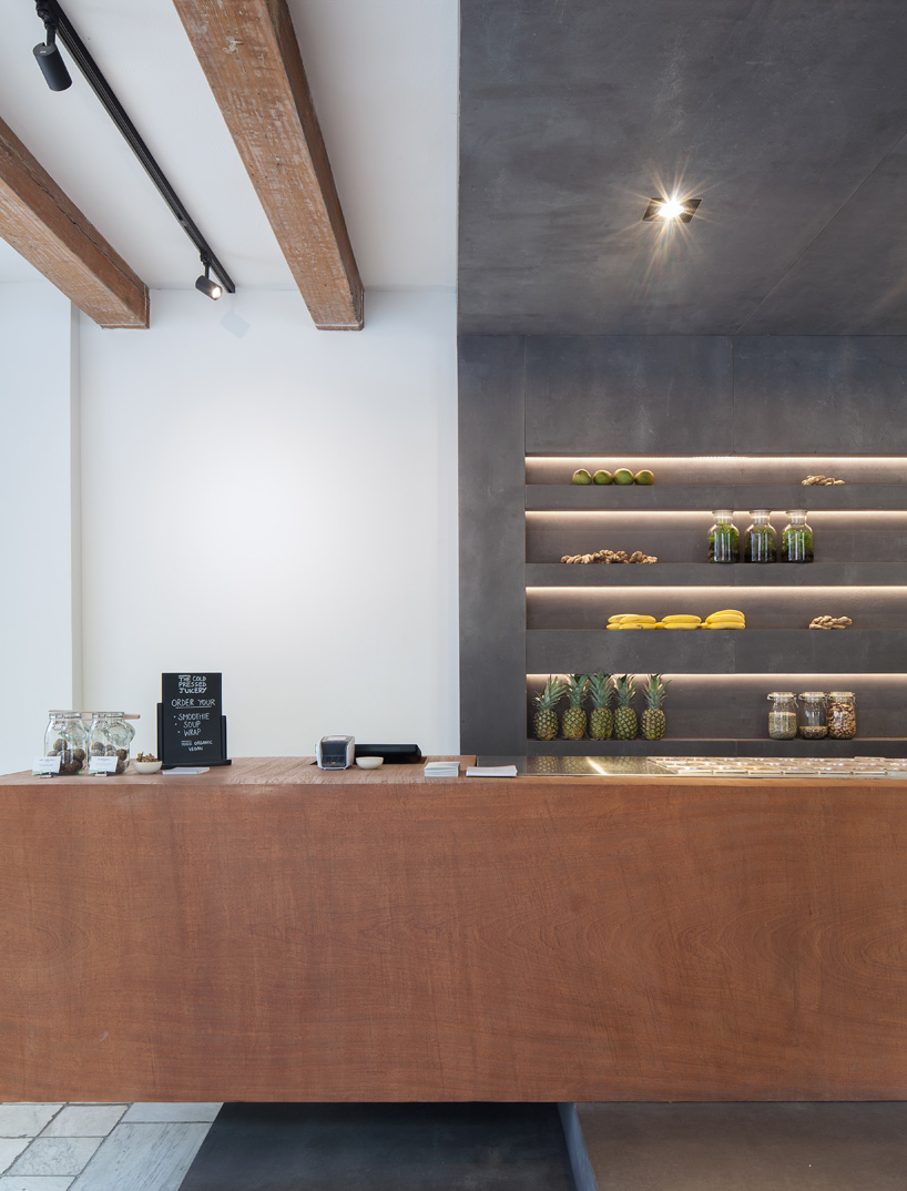 standard studio completes cold pressed juicery interior in amsterdam