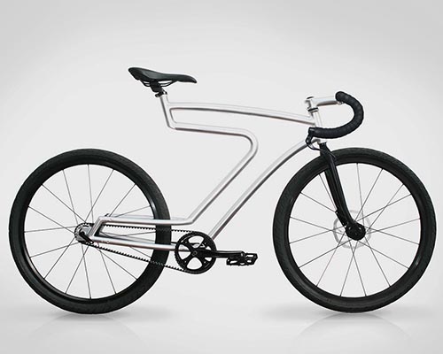 ROD cycles beurban bicycle features sculptural aluminum frame