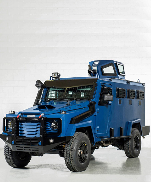 INKAS bulletproof hudson APC is a toyota land cruiser with a turret
