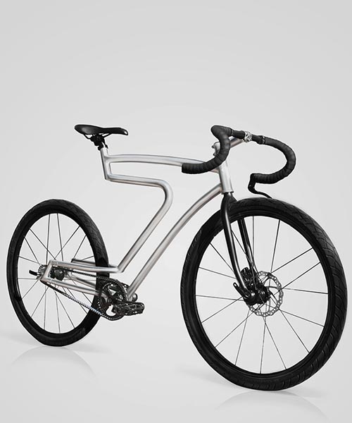 ROD cycles beurban bicycle features sculptural aluminum frame