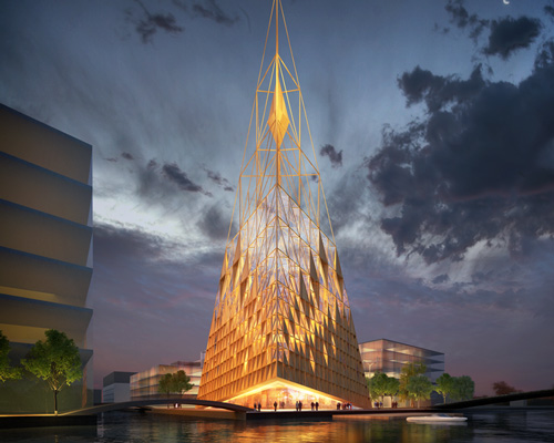 architects of invention reveal copenhagen church renovation with fractal envelope