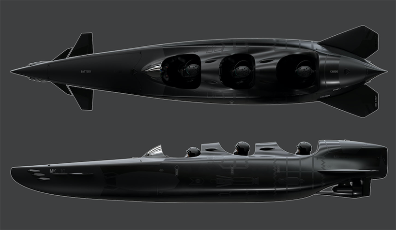 ortega mk 1C three-seater personal submarine designboom