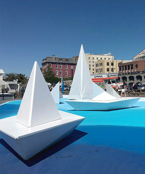 pop up ships by fares+carter transform a public space in victoria harbour