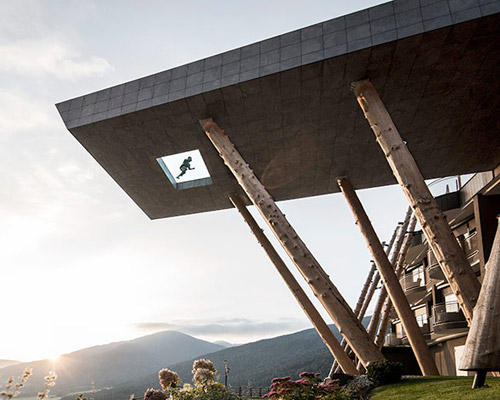 noa* features dramatic cantilevered pool in new hubertus hotel addition