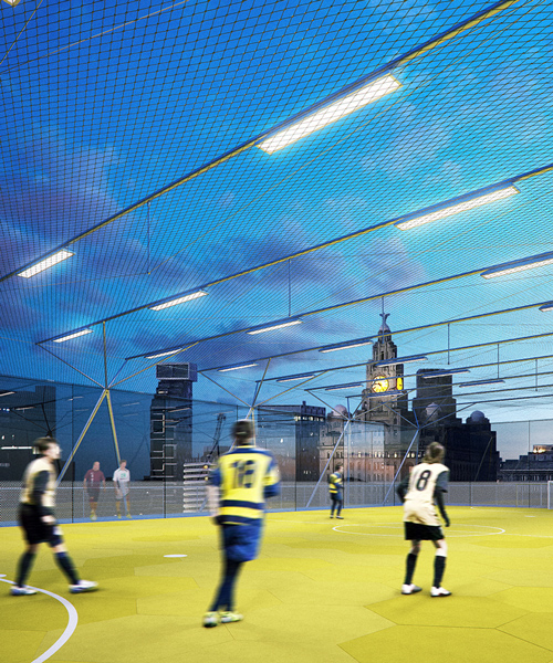 AL_A conceives stackable 'pitch pitch' stadiums for vacant london lots