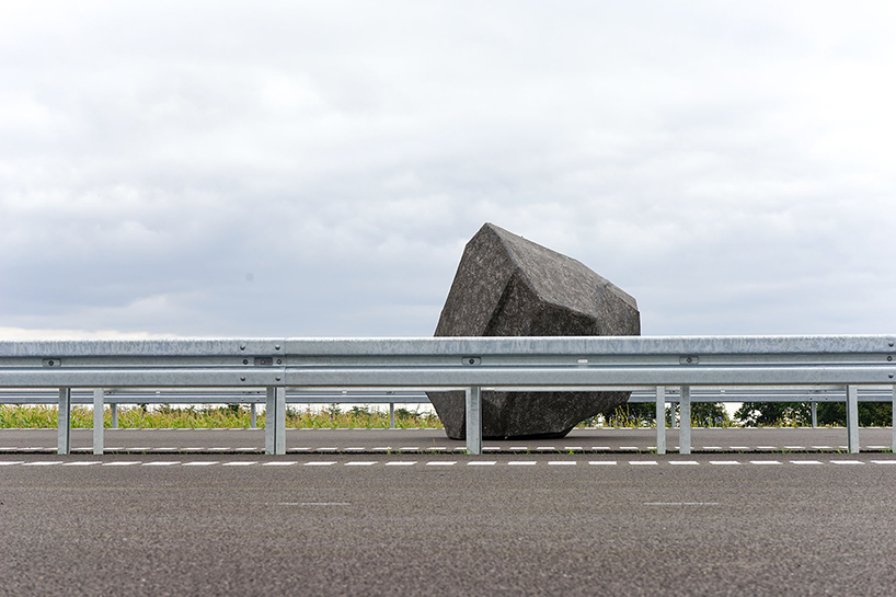 papier-mâché boulder