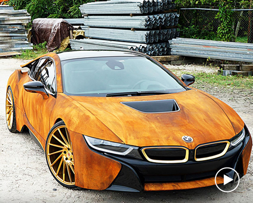 rusted-out BMW i8 is ready for the post-apocalyptic era
