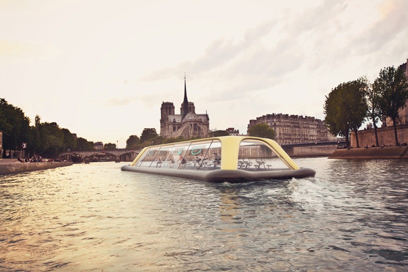 carlo ratti human-powered gym boat seine designboom