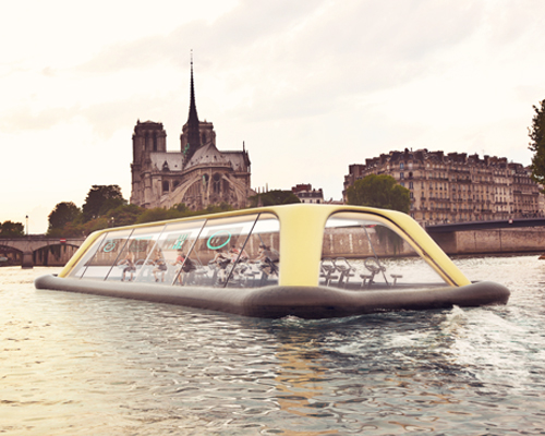 carlo ratti proposes human-powered gym boat along the seine in paris