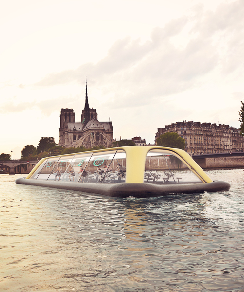 carlo ratti proposes human-powered gym boat along the seine in paris