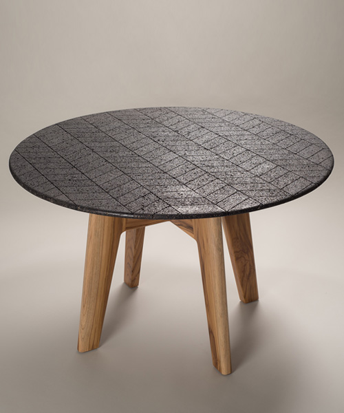 peca studio molds volcanic rock into lava dining table